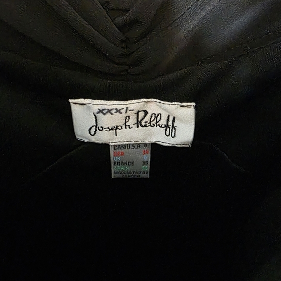 Joseph Ribkoff - Elegant Black Ruched Dress - Size 6 - Picture 4 of 5